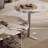 Retro simple oval marble coffee table living room