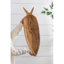 Assiette décorative en bois de teck 23,6 x 6,3 x 2 po en forme de carotte naturelle