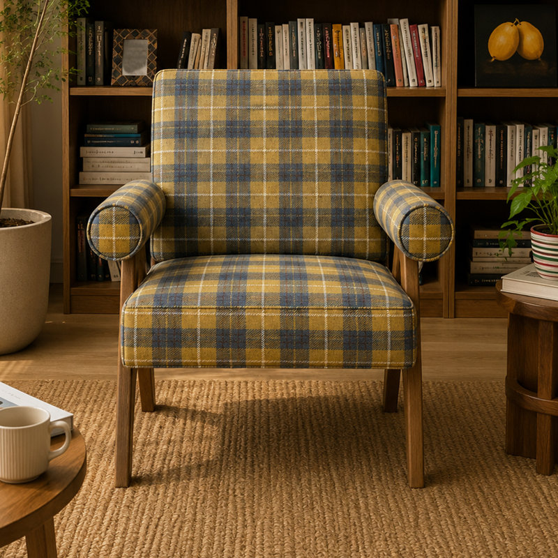 Fauteuil simple rembourré Upholstery, Yellow