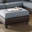 Canapé modulaire contemporain en polyfibre gris avec coussins en tissu capitonné et réversible 3 pièces