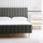 Velvet Upholstered Modern Platform Bed Set With Bedside Panel Nightstand, No Box Spring Needed-326599747-326599744-326398833