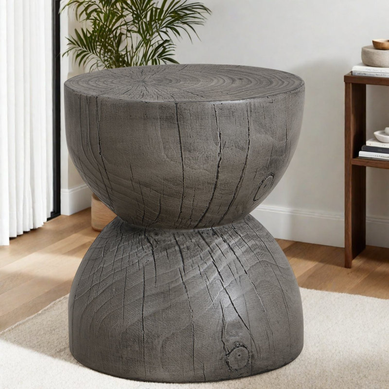 Top End Table, Grey*Grey Wood