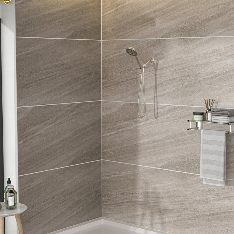 Hand Shower In Brushed Nickel With 7 Settings - 4.7" Head, 59" Stainless Steel Hose, Adjustable Holder For Delightful Bathing 7 Handheld 4.7-inch Head Gel Nozzles, 59-inch Relaxing Bath Delight