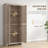 Freestanding 4-Door Kitchen Pantry