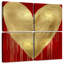Hardie Big Hearted Gold sur fond rouge-109094988
