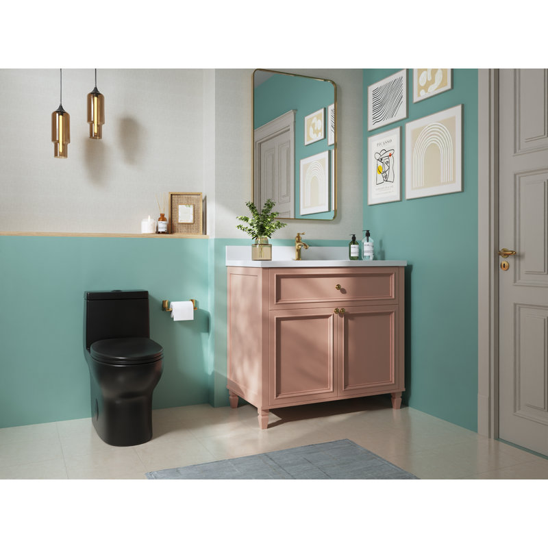 Toilette de salle de bain Ally, 12, Noir