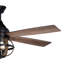 Ventilateur de plafond de style maison de campagne en teck noir et bruni Okanagan