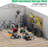 Outdoor Storage Shed, Large Metal Aluminum Waterproof Tool Sheds With Lockable Door-113909487-113909485