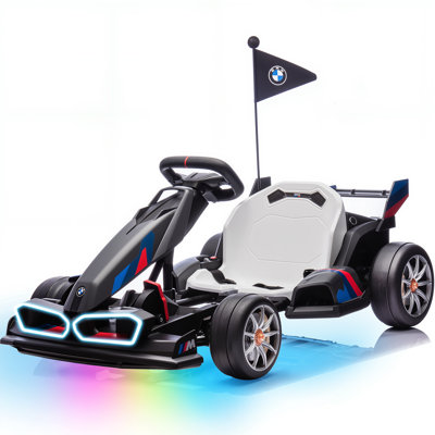 Electric Go Kart With Adjustable Seat, 24v Drift Kart With Dual 200w Motors, Crazy Go Cart For Kids Ages 6-12, Led Lights, Drift Mode And 2 Speed
