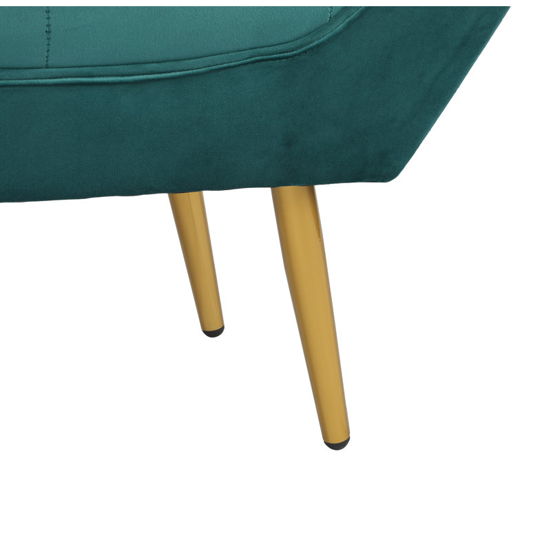 Banc rembourré Giabella, Bleu sarcelle