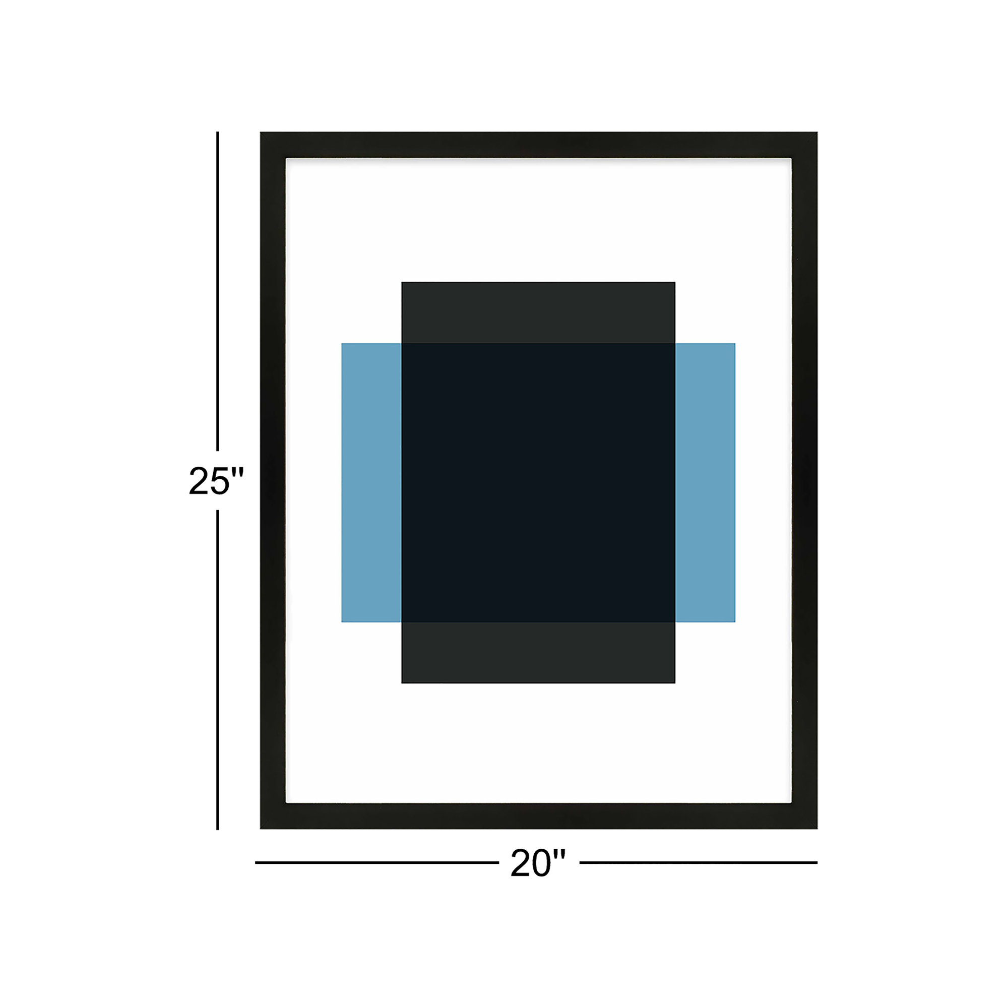 Black & Blue by Jacques Pilon, 25" H x 20" W 
