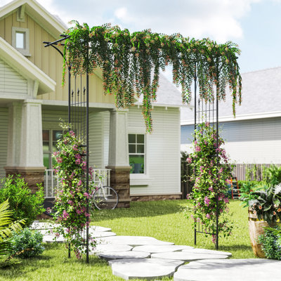 205cm W x 52cm D Metal Arbour