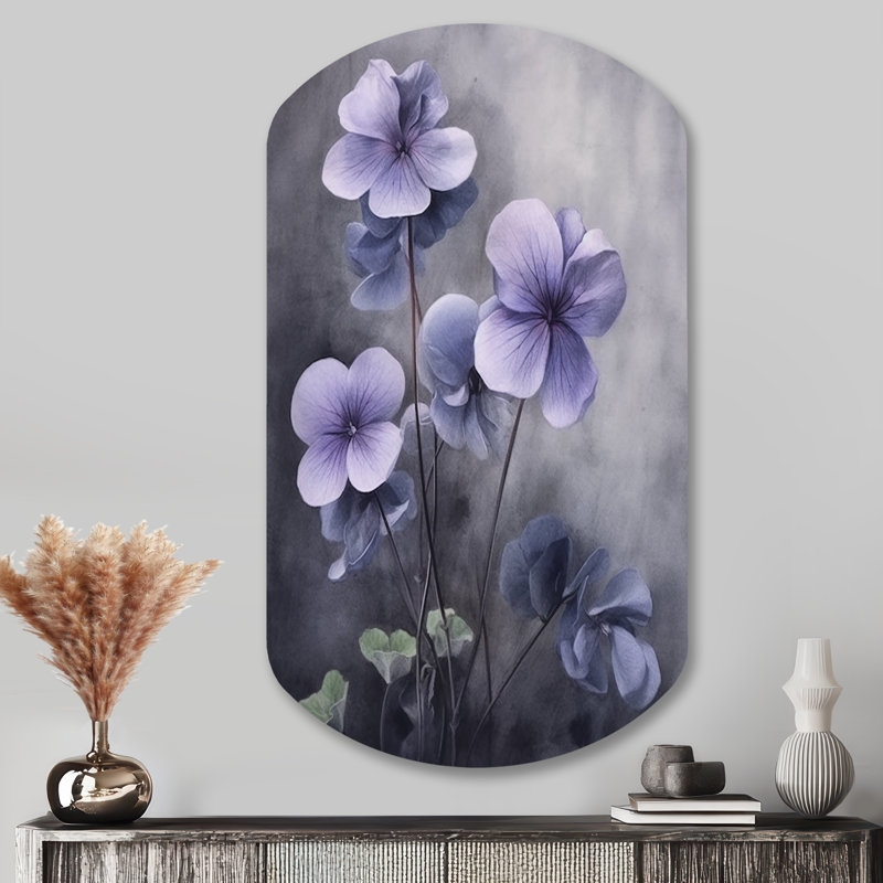 Selim - Art mural floral asymétrique en métal, sculpture murale en métal de forme unique, H 43 po x l 23 po