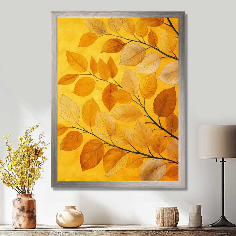 Jesse - Floral Canvas Wall Art, H 32 po x l 16 po, Argent argent, Picture Framed