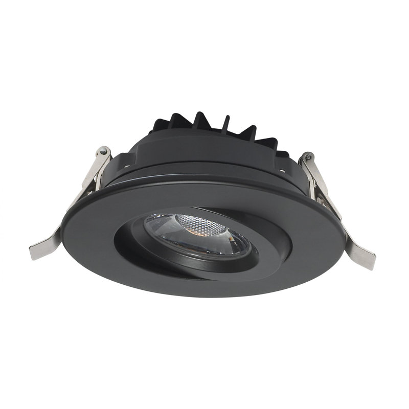 4" Ultra Slim LED 3000 K Canless Recessed Lighting Kit, Black