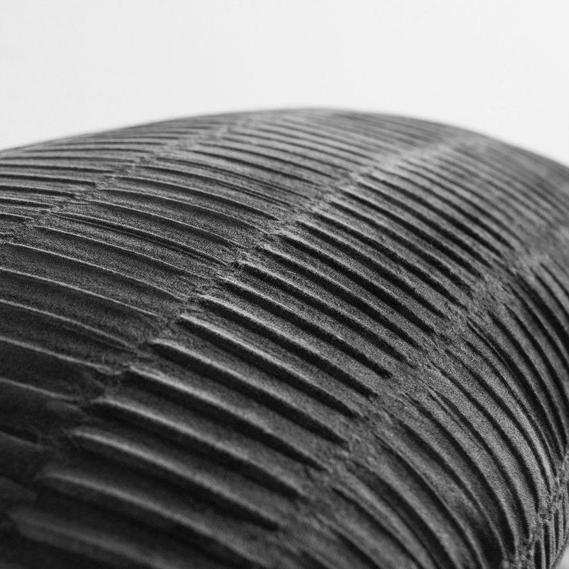 Pleated Velvet Lumbar Pillow Covers, Gun Metal