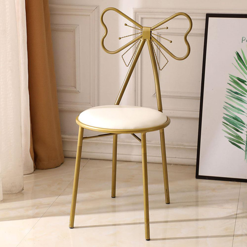 Tabouret de coiffeuse Bunceton, Blanc