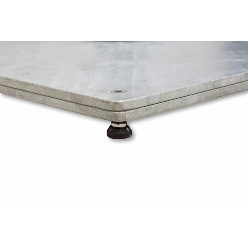 Picollo 10' Square Cantilever Umbrella, Silver Gray, Double Stack Metal Plate