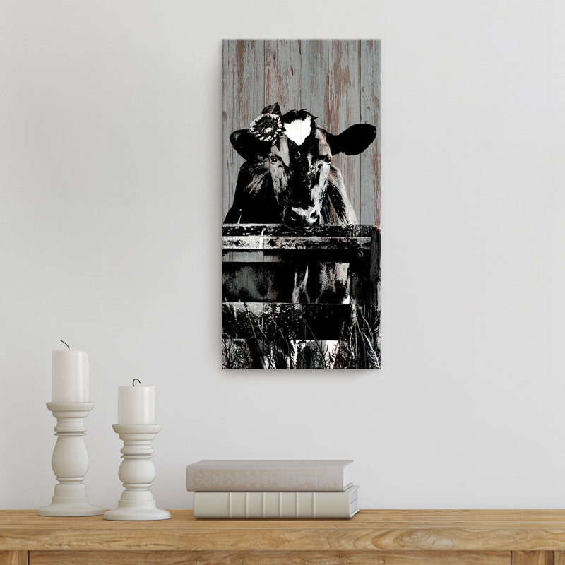 " Cow I " by Olivia Rose, 48" H x 24" W x 1.5" D