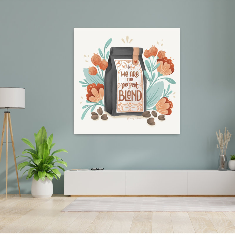 Mélange I, art floral contemporain, H 48 po x l 48 po