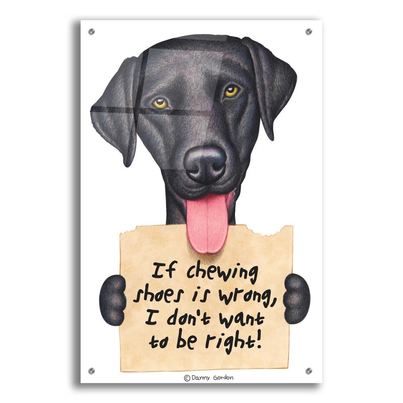 " Black Lab Holding Sign ", 36" H x 24" W x 0.2" D