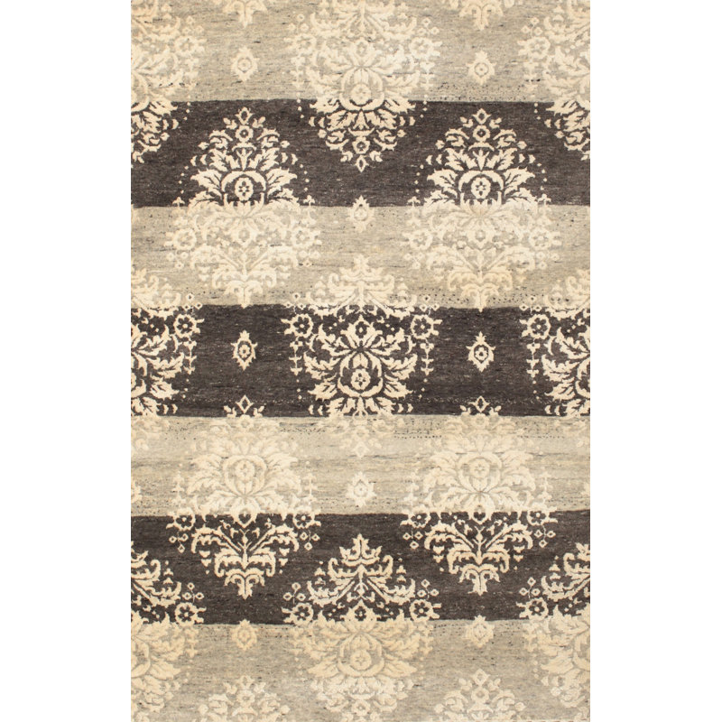 Tapis brun/gris zone contemporaine, Rectangle 7 pi x 10 pi