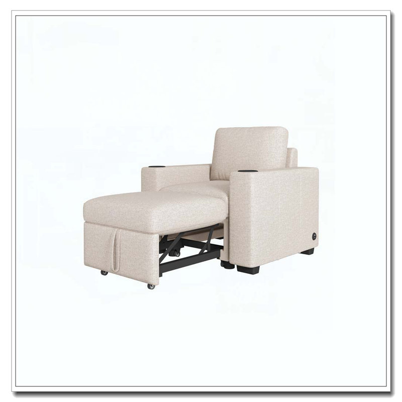 Canapé-lit simple 35,4 po, Beige