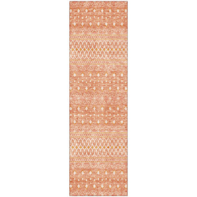 Premium Machine Washable Prisco Salmon Rug