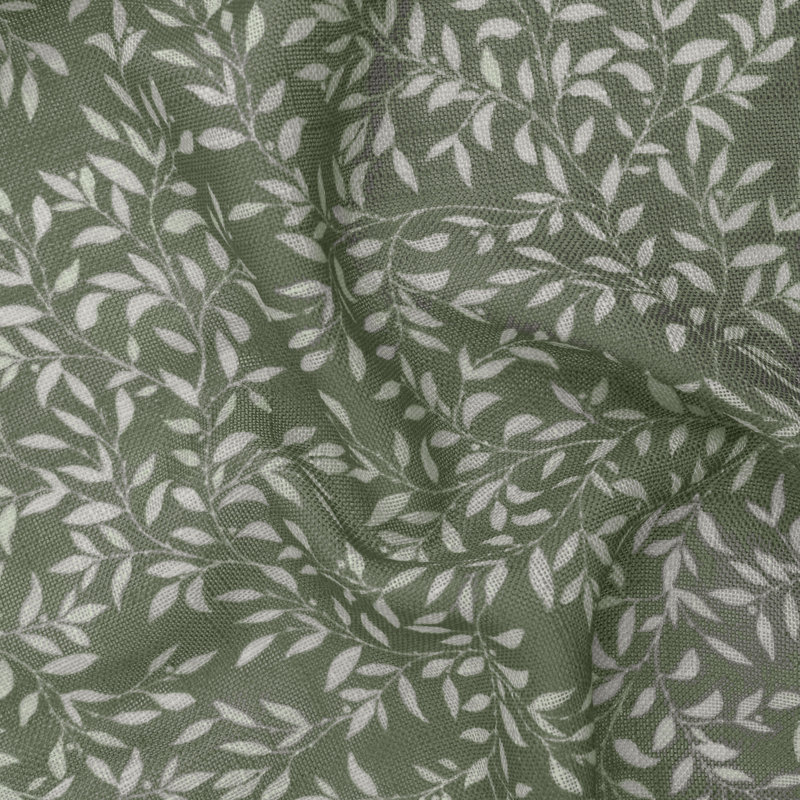 Perrie Leaf Sheer Single Curtain Panel, Green, 140cm Width x 250cm Drop