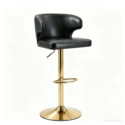 Chaise de bar pivotante moderne et réglable avec support ergonomique à haut dossier