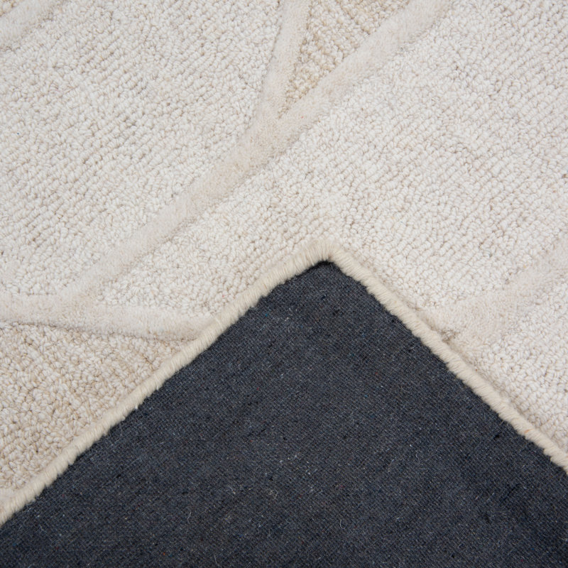 Tapis 100% laine touffeté à la main, Rectangle 5 pi x 7 pi 6 po