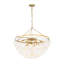 Lustre sphérique en verre tourbillonnant 12 lumières