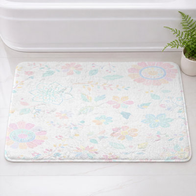 Tapis de bain à motif floral