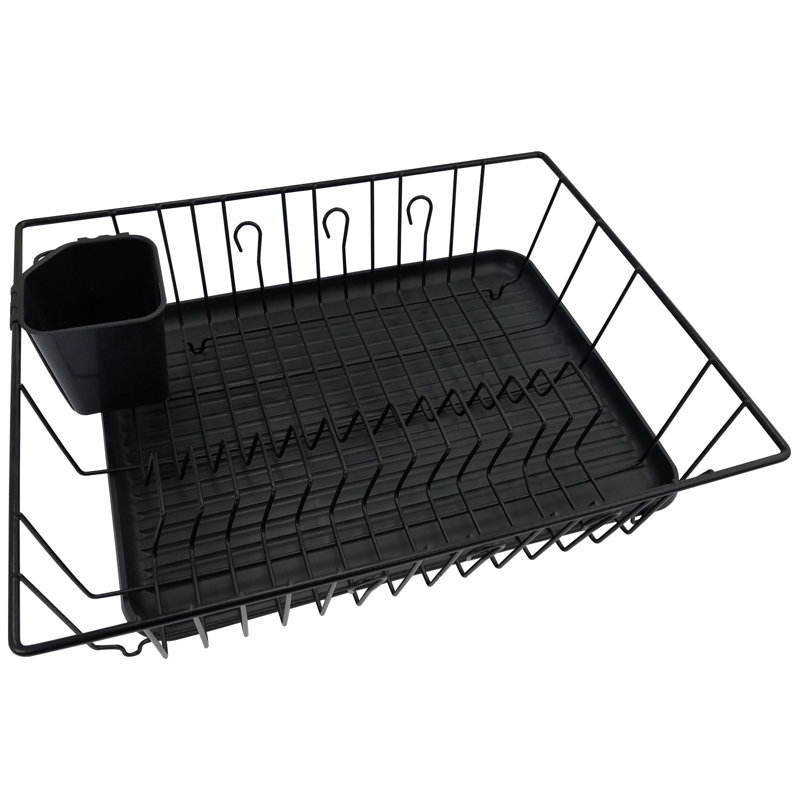 Steel Countertop Dish Rack, 4" H x 17.71 "W x 13.77" D