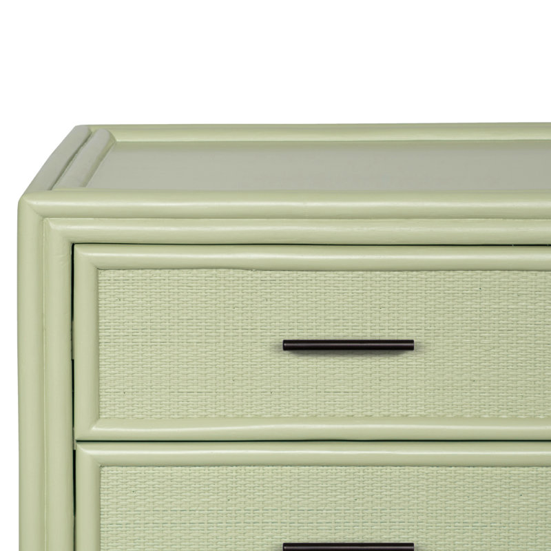 Commode double 6 tiroirs Aruba, Vert céleri