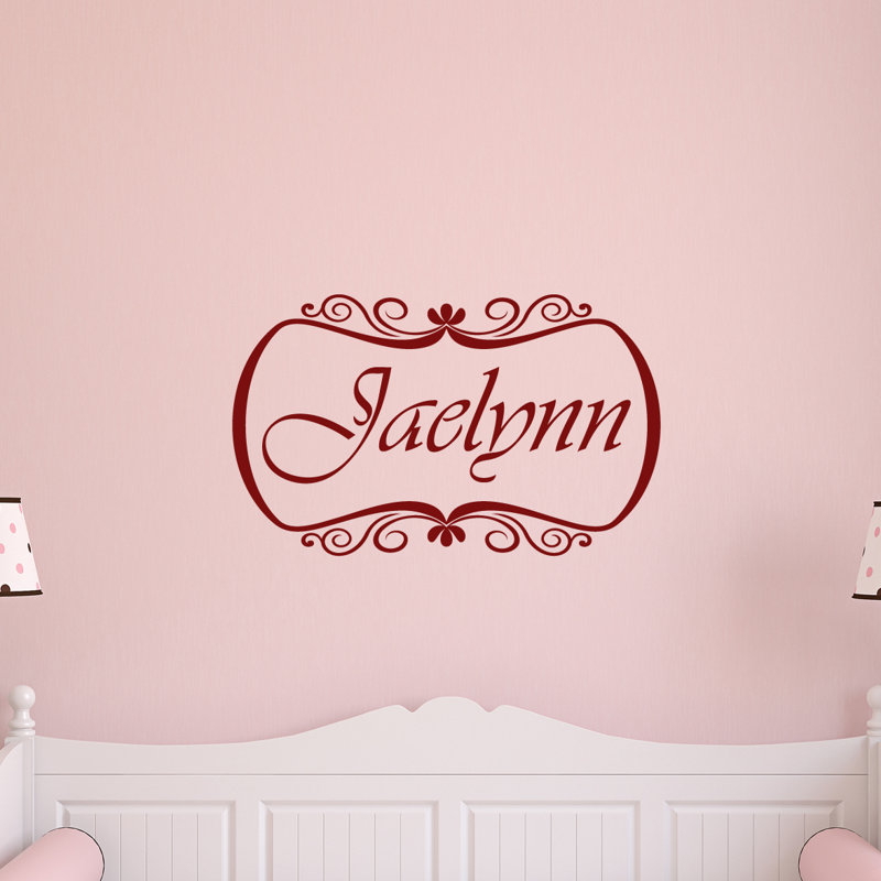 Text & Numbers Wall Decal, Cranberry, Yes