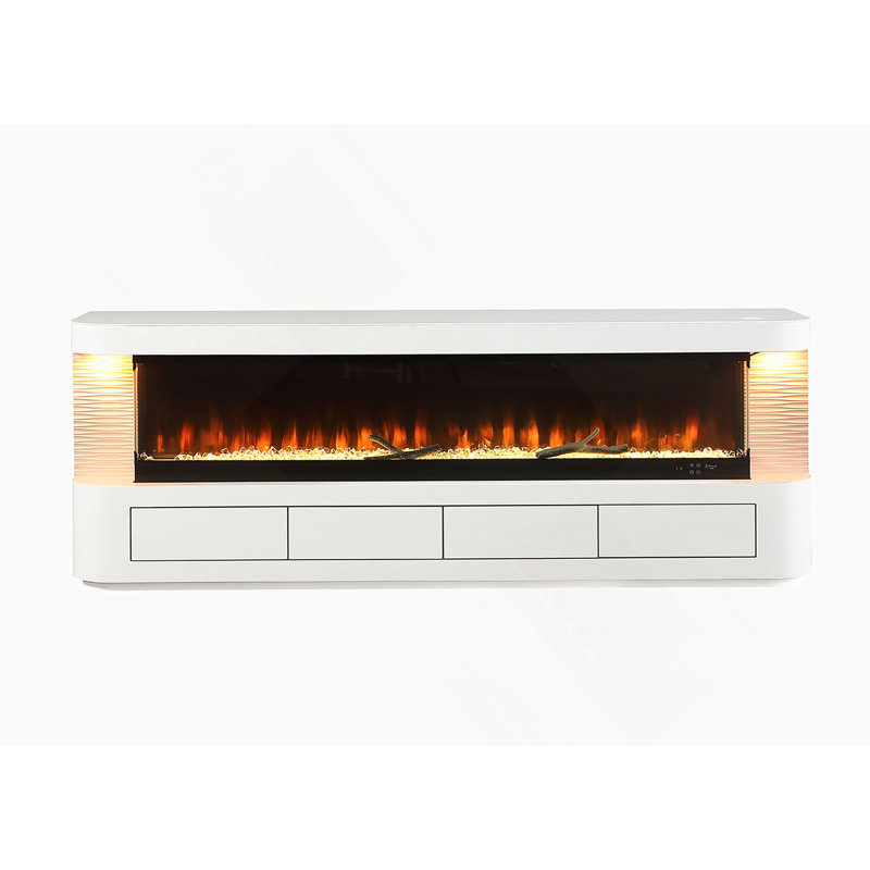 Contemporary TV Stand With Electric Fireplace For Home