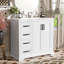 Meuble-lavabo moderne avec lavabo en céramique et nombreuses options de rangement