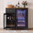 Coffee Bar Cabinet with Fridge Space, Mini Fridge Stand, Black