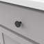 Poignée ronde de la collection Karat - Bouton d'armoire de 1-1 / 4 po de diamètre noir mat - Quincaillerie contemporaine pour tiroirs et armoires-50259988