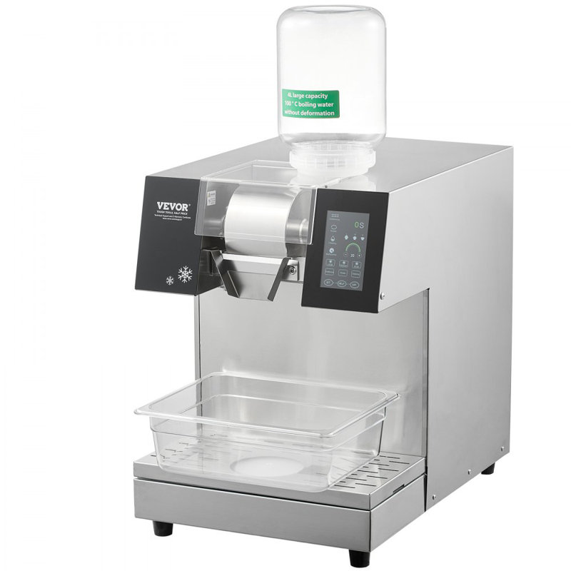 Commercial Snowflake Ice Machine 529LBS/24H Stainless Steel for Ice Cream