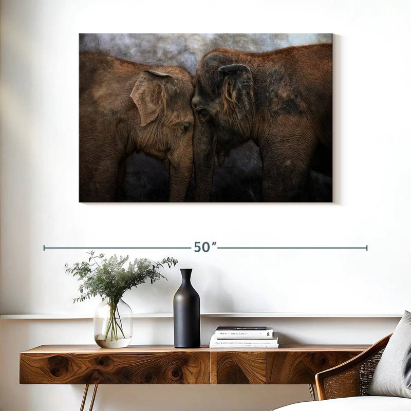 «Brampt Elephant Young Love», H 26 po x l 39 po