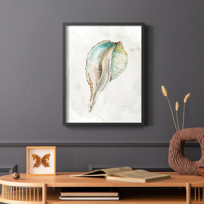«Pastel Shell I», reproduction encadrée - bois massif
