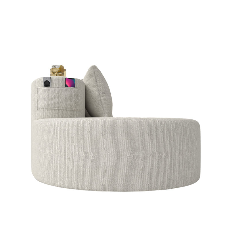 Canapé modulaire incurvé moderne 3 places, Beige