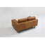Causeuse à accoudoirs carrés en cuir véritable 65,4 po Brochu-304229535