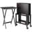 Wood Allen Folding Coffee Table With Rolling Cart - 19"W X 14.5"D X 25.9"H