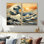 Art mural sur toile surdimensionné, chef-d'œuvre «The Gold Great Wave»