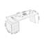 Bureau rectangulaire à 3 tiroirs Smoky Wood-644107665-644107668