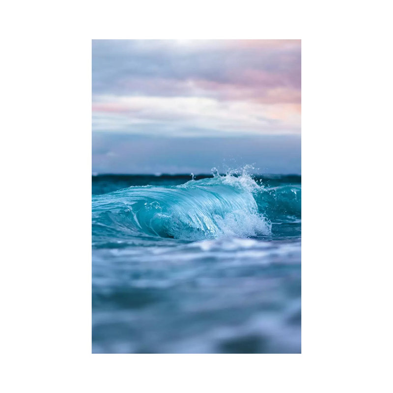 Blue Waves by Lucas Moore - Wrapped Canvas Print, 101.6 cm H x 66.04 cm W x 3.175 cm D