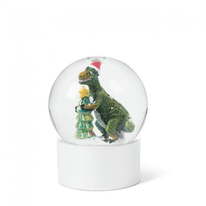 Boule à neige dinosaure et arbre